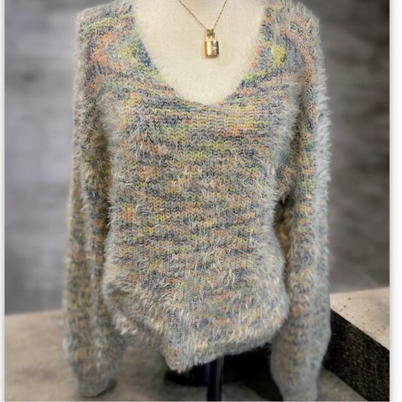 Free People V Neck Sweater - Picture 2 of 7